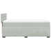 Cama box spring con colchón terciopelo gris claro 80x200 cm