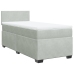 Cama box spring con colchón terciopelo gris claro 90x190 cm