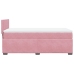 Cama box spring con colchón terciopelo rosa 90x190 cm