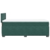 Cama box spring con colchón terciopelo verde oscuro 90x190 cm