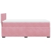 Cama box spring con colchón terciopelo rosa 90x200 cm