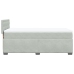 Cama box spring con colchón terciopelo gris claro 90x190 cm