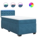 Cama box spring con colchón terciopelo azul 90x200 cm