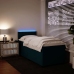 Cama box spring con colchón terciopelo azul 90x200 cm