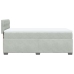 Cama box spring con colchón terciopelo gris claro 90x190 cm