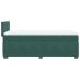 Cama box spring con colchón terciopelo verde oscuro 90x200 cm