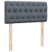 Cama box spring con colchón terciopelo gris oscuro 100x200 cm