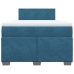 Cama box spring con colchón terciopelo azul 120x190 cm