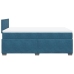Cama box spring con colchón terciopelo azul 120x190 cm