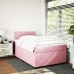 Cama box spring con colchón terciopelo rosa 120x190 cm