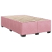 Cama box spring con colchón terciopelo rosa 120x190 cm