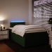 Cama box spring con colchón terciopelo verde oscuro 120x190 cm