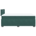 Cama box spring con colchón terciopelo verde oscuro 120x190 cm