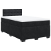 Cama box spring con colchón terciopelo negro 120x190 cm