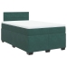 Cama box spring con colchón terciopelo verde oscuro 120x200 cm