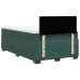 Cama box spring con colchón terciopelo verde oscuro 120x200 cm