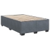 Cama box spring con colchón terciopelo gris oscuro 120x200 cm