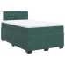 Cama box spring con colchón terciopelo verde oscuro 120x200 cm