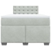 Cama box spring con colchón terciopelo gris claro 120x200 cm