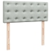 Cama box spring con colchón terciopelo gris claro 120x200 cm