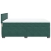 Cama box spring con colchón terciopelo verde oscuro 140x190 cm