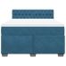 Cama box spring con colchón terciopelo azul 140x190 cm