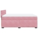 Cama box spring con colchón terciopelo rosa 140x190 cm