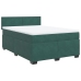 Cama box spring con colchón terciopelo verde oscuro 140x200 cm