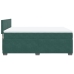 Cama box spring con colchón terciopelo verde oscuro 140x200 cm