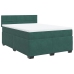 Cama box spring con colchón terciopelo verde oscuro 140x200 cm