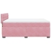 Cama box spring con colchón terciopelo rosa 140x200 cm