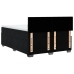 Cama box spring con colchón terciopelo negro 160x200 cm