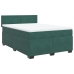 Cama box spring con colchón terciopelo verde oscuro 160x200 cm