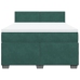 Cama box spring con colchón terciopelo verde oscuro 160x200 cm