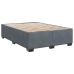 Cama box spring con colchón terciopelo gris oscuro 160x200 cm