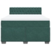 Cama box spring con colchón terciopelo verde oscuro 160x200 cm