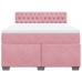 Cama box spring con colchón terciopelo rosa 160x200 cm