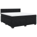 Cama box spring con colchón terciopelo negro 180x200 cm