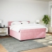 Cama box spring con colchón terciopelo rosa 180x200 cm