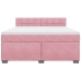 Cama box spring con colchón terciopelo rosa 180x200 cm