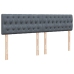 Cama box spring con colchón terciopelo gris oscuro 180x200 cm