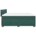 Cama box spring con colchón terciopelo verde oscuro 180x200 cm