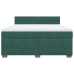 Cama box spring con colchón terciopelo verde oscuro 180x200 cm