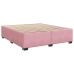 Cama box spring con colchón terciopelo rosa 200x200 cm