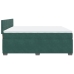 Cama box spring con colchón terciopelo verde oscuro 200x200 cm