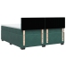 Cama box spring con colchón terciopelo verde oscuro 200x200 cm