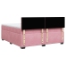 Cama box spring con colchón terciopelo rosa 200x200 cm