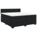 Cama box spring con colchón terciopelo negro 200x200 cm