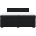 Cama box spring con colchón terciopelo negro 200x200 cm