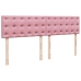 Cama box spring con colchón terciopelo rosa 200x200 cm